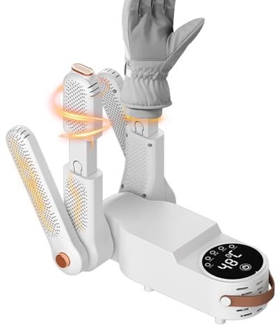 Kioriur Stiefelwärmer und Desodorierungsmittel, Stiefel- und Handschuhtrockner - Skischuhtrockner - Ultra-leiser Stiefelheizungstrockner mit zusammenklappbarem und verstellbarem Trockengestell, hilft,