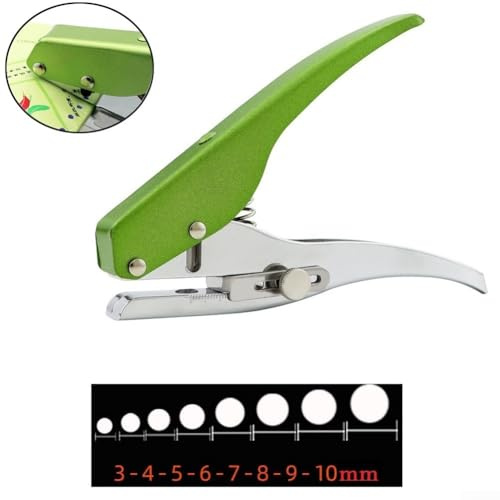 ReachMall Perforatrice ronde à trou unique pour cartes d'identité, photos, intégration transparente avec meubles, perforations rapides et précises (9 mm)