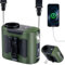 POPERFUN Ventilador Portatil 14800 mAh 40 H, Recargable Ventilador de Cintura 5 Velocidades 16000RPM, Luz LED Fans de Cuello Manos Libres para Arquitectura, Horticultura, Camping y Viajes (Verde)