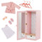 Our Generation Fashion Closet – Holz-Kleiderschrank für 46 cm Puppen – inkl. Spiegel, Schublade & Zubehör – Puppenschrank mit Outfits – Komplett montiert