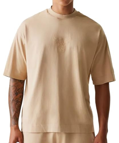 New Era NBA Washed Box T-Shirt Chicago Bulls beige (DE/NL/SE/PL, Alphanumerisch, M, Regular, Regular, Beige)