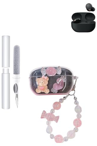 Silicone Protective Case for Sony WF1000-XM5 Earbuds - Durable and Eco-Friendly Bluetooth Earphone Cover with Precise Holes and Charging Compatibility - Shock-proof, Comfortable Touch,Pink