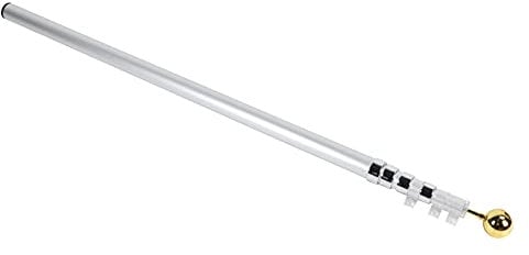 Cocoarm Telescopic Aluminum Flagpole Kit with Gold Top Decoration, 20ft Flag Pole for Yard Garden Patio, Commercial Buildings