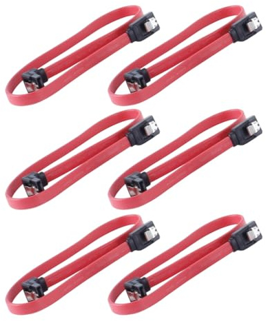 Orivin Lot de 5 câbles de données courts SATA III 6,0 Gbit/s 7 broches – Femelle vers femelle coudée vers le bas, compatibles avec les SSD 2,5 et les disques durs 3,5.