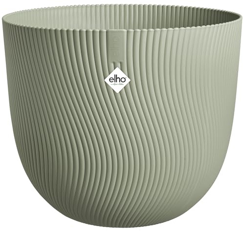 elho Sereh Round 60 - Large Plant Pot for Indoor & Outdoor - 100% Recycled Plastic - Ø 59 x H 50.6 cm - Green/Nordic Green