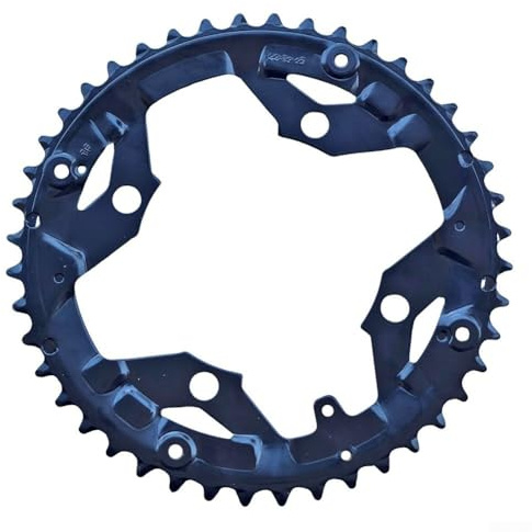 Plato de bicicleta de 44 dientes de acero inoxidable para Bcd 104mm 4 pernos diseño redondo para 7 8 9 velocidades tren de transmisión negro bicicleta engranaje delantero