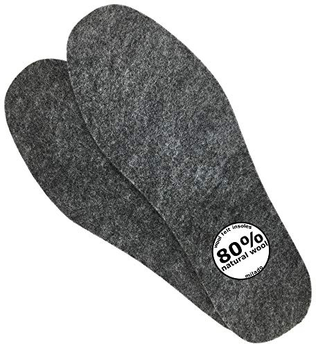 Wool Felt Insoles, Warm Insoles,Natural Warm Lambs Wool Insoles,Felt Insoles for Men (UK Men's 12)