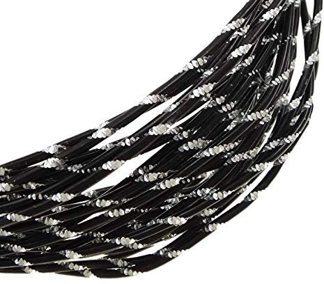25 Meter, Aluminiumdraht, Aludraht Durchmesser 2mm Schwarz Draht Diamant Form, Perlendraht, Schmuckdraht, Lackdraht, Schmuck Handwerk machen