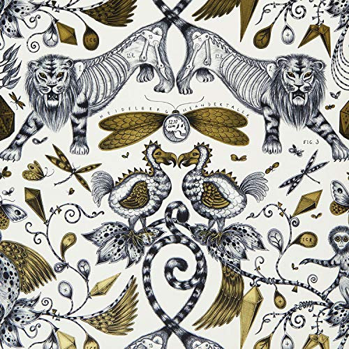 Emma J Shipley Animalia Papier Peint Eteint Or W0100 / 02