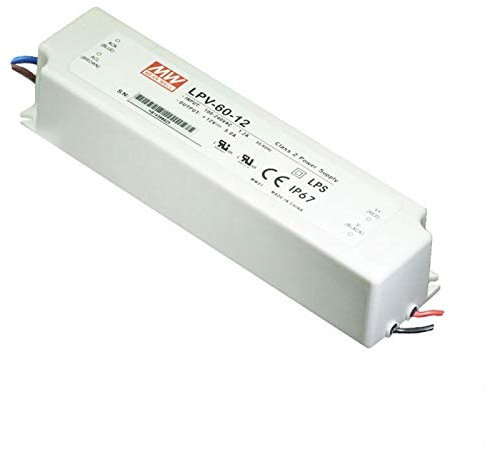 MeanWell Netzteil Transformator 12 V DC für den Außenbereich IP67 Serie LPV-60-12 (60 Watt)