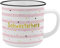 GRUSS & CO Becher Motiv Schwesterherz | New Bone China Porzellan, Emaille-Optik, 35 cl | Geschenk Schwester | 46978