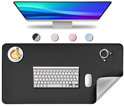 YingStar Alfombrilla de Escritorio Grande Alfombrilla de Ratón Teclado 80 x 40cm Estera del Escritorio Oficina Doble Cara Cuero PU Vade para Escritorio Mesa Protector Mouse Mat para Gaming Ordenador