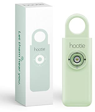 Hootie Personal Keychain Alarm - Hand Held Safety Siren for Self Defense and Emergency, Loud Pocket and Key-Chain-Safe Sound Device with Panic Strobe Light, Mint