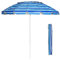 GIANTEX Sobrilla de Playa, Diámetro de 220 cm, con Bolsa de Transporte y Ancla, Sombrilla Redonda con Protección Solar UV50 +, Sombrilla para Jardín, Terraza, Mercado (Rayas Azules)