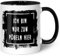 GRAVURZEILE Bedruckte Tasse mit Spruch - Ich bin nur zum Pöbeln hier - Spülmaschinenfest - Geschenke für Freunde & Kollegen - Geschenk für Büro & Alltag - Farbe: Schwarz & Weiß