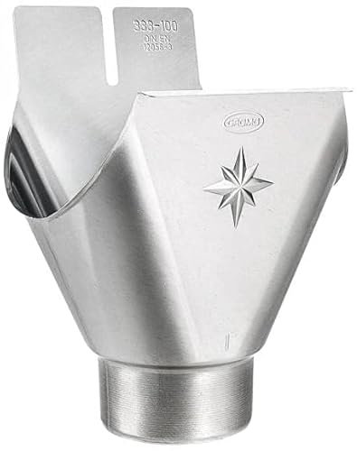 Zink Regenrohre (Einhangstutzen ovale Form, 6-teilig x 80mm)