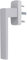 Aluminium Fenstergriff Quadrat, Farbe:Silber matt RAL 9006, Stiftlänge:30mm