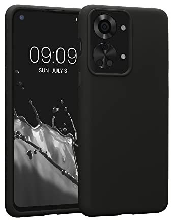 kwmobile Cover per OnePlus Nord 2T 5G Custodia - Back Case per Smartphone in Silicone TPU - Protezione Gommata - nero