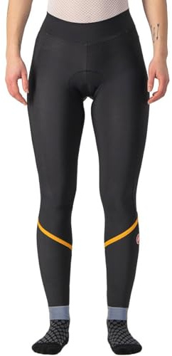 CASTELLI Damen Velocissima Th Tights, Schwarz/Melonen-Silber-Reflex, M EU