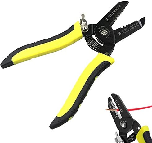 Spellacavi,Spellafili Multifunzione,Pinza Spelafili e Tagliacavi,Per Spellafili Filo di Rame,Possono essere utilizzate per tagliare,Spellare,Crimpare i cavi