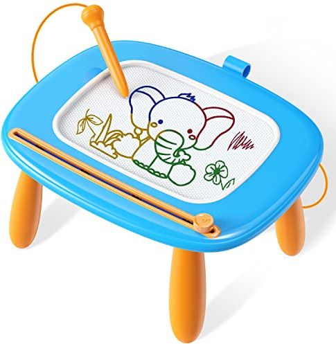 Seimome Magnetisches Zeichenbrett, Kleinkindspielzeug für 1-2-jährige Kinder, Doodle Board, Lern- und Bildungsspielzeug für 1-2-3-jährige Kinder, Geburtstagsgeschenk(Dunkelblau)