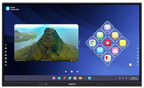 APPROX Pantalla INTERACTIVA APPTSM75+ 75 - 4K UHD - TÁCTIL -WiFi 2.4/5GHZ - Bluetooth- Android 11