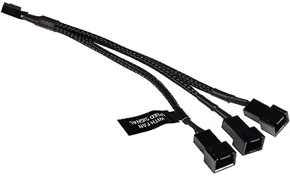 Alphacool 1891Y-Splitter 3-Pin auf 3x 3-Pin 15cm Kabel Modding gesleevt schwarz