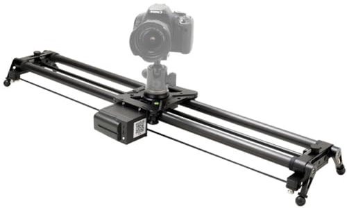 Motorised Camera Slider, 39.3/100cm Wireless Carbon Fibre Dolly Rail Camera Slider with App Control, Motorised Time Lapse and Video Recording Follow Focus Shot