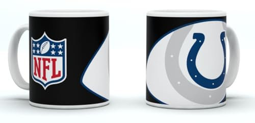 Indianapolis Colts NFL Tasse Becher Kaffeetasse Mug ** Shadow Logo and Shield ** 330 ml