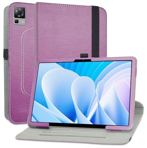MAMA MOUTH Compatible With DOOGEE T40/T30 Pro/Ultra/T30s 11 Inch Tablet Rotation Case, 360 Degree Rotating With Cute Pattern Sleeve Cover, Purple