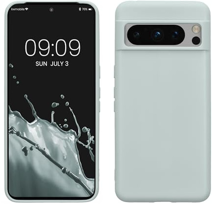kwmobile Hülle für Google Pixel 8 Pro TPU Case - Handyhülle unterstützt kabelloses Laden, Flexible Schutzhülle, gummiertes Cover in Cool Mint