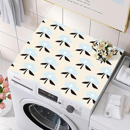 QMZDXH Housse Anti-dérapante pour Lave-Linge et sèche-Linge Protection Machine a Laver Couvercle de Lave-Linge AntidéRapant Housse De RéFrigéRateur Lave Linge Top J,40 * 40cm