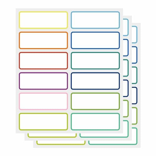 SVNOOC Multi-Use abnehmbare Etiketten, Dry Erase Etiketten Aufkleber Aufkleber, weiß, nicht druckbar, leere Etiketten, wiederverwendbare Haftnotizen (Mehrfarbig 36PCS)