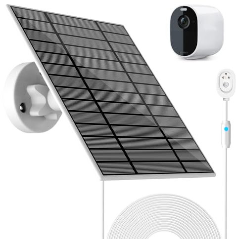 Pannello solare da 6 W compatibile con Arlo Pro 3/Pro 5S/Ultra/Ultra 2, caricabatterie ad energia solare per fotocamera Arlo con indicatore luminoso, cavo da 13 piedi Pannello solare