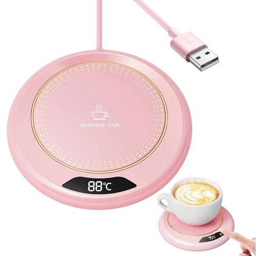 Samuliy Calentador De Tazas Electrico - Inteligente Calienta Tazas con Personalizable | Calentador De Bebidas USB Portátil De 20 W | con 3 Ajustes De Temperatura