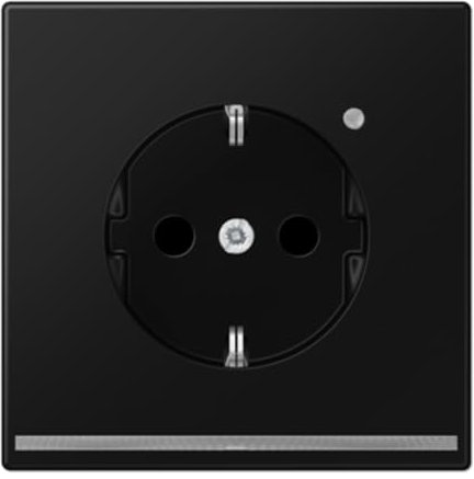 SCHUKO® Steckdose mit LED LS schwarz matt (Referenz: Jung LS1520-OSWMLNW)