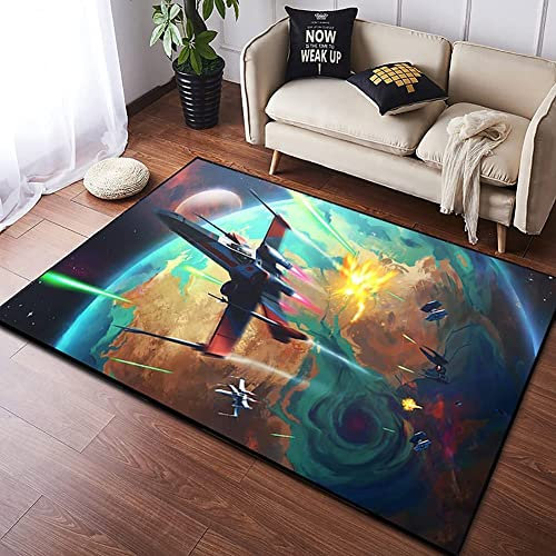 MUICIN Bereich Teppich Star Wars Wohnzimmer Teppich Schlafzimmer Wohnzimmer Teppich Soft Flannel Home Küche Fußmatten.,140 * 200cm
