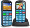 ukuu Telefono Cellulare per Anziani con Pulsante SOS e Base di Ricarica, Tasti Grandi e Volume Alto, Batteria 800 mAh, Schermo da 1,8 Pollici Facile da Usare - Blu