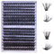Lot de 320 extensions de cils individuels naturels 60D + 80D, 10 à 16 mm, faux cils à faire soi-même à la maison, 2 styles mélangés (60D + 80D-0,07-10-16 mixtes)
