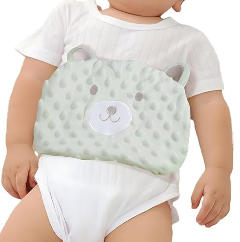 Alivio de cólicos y gases del bebé: envoltura térmica de abdomen con semillas de casia, almohadilla térmica para bebé, alivia y alivia los gases, la hinchazón y el malestar estomacal (verde)