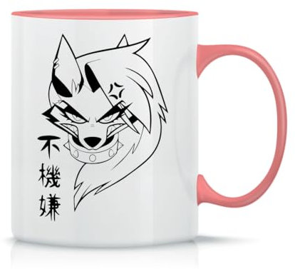 Helluva Boss Loona Tasse à Thé à Café En Céramique Classique Blanc Noir Rose Magie 330ml