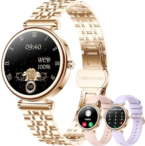 Betatree Smartwatch Donna con Effettua/Risposta Chiamate, 1,27 Orologio Digitale Fitness, 120+ Sportive Contapassi/Cronometro, Sonno/Cardiofrequenzimetro, Impermeabile IP67 Android/iOS Smart Watch