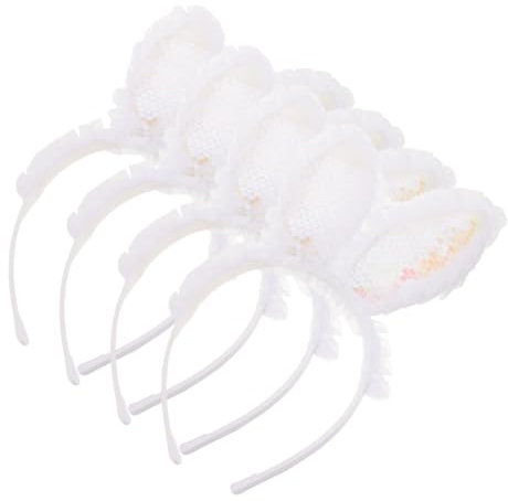 SAFIGLE 12stücke Glitzernde Hasenohren Haarreifen Für Ostern Süße Bunny-ears Haaraccessoires Für Erwachsene Für Partys Und Kostüme