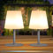 Postlucky 2 Stück LED Tischlampe Kabellos Dimmbare LED Tischleuchte Kabellos USB Akku Tischlampe Aufladbar LED Tischlampe Outdoor IP44 Wasserdicht für Innen und Aussen (Grau)