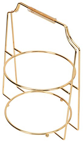 CRAFTHROU 1 Pc Alzata per torta a doppio scolapiatti per antipasti espositore per piatti da torta alzatina per dolci alzata per dolci espositore decorativo rastrelliera in ferro