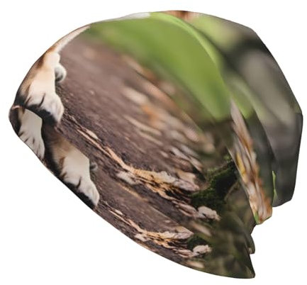 YYHWHJDE Modische Strickmütze für Erwachsene, lässige Mütze für den Alltag, Outdoor-Aktivitäten und Reisen, Ahorn-Deutscher Schäferhund, Schwarz, Schwarz , Einheitsgröße