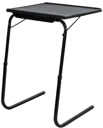 Table Mate II Tv Tray Table - Extra Wide Folding Tv Dinner Table, Multipurpose TV Dinner Laptop Tray , Portable Bed Dinner Tray - Adjustable Desk With 3 Angles, For Eating Snack Food, Black