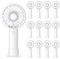 Tujoe 12 Pcs Mini Portable Fan White Handheld Fan 3 Speed Personal Fan Bulk with Base USB Rechargeable Fan Lightweight Small Pocket Desk Fan for Women Wedding Bachelorette Party Favor