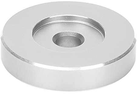 Schallplatten Adapter 45 RPM, Aluminium Plattenadapter für Großloch-Schallplatten, Stabiler Einzeladapter, Universal Plattenspieler Adapter 7 Zoll, HiFi Plattenspieler Zubehör in Silber