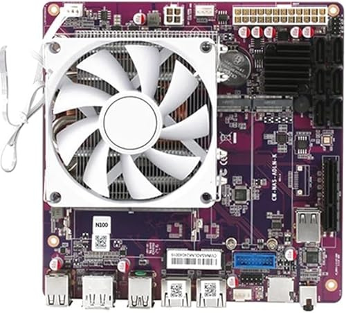 HKUXZR Scheda madre industriale I3-N350 NAS 8 core 8 thread Processore a bassa potenza 2x2.5G i226 Slot di rete M.2 6xSATA DP HDMI 2.0 PCIE ×1 con ventola